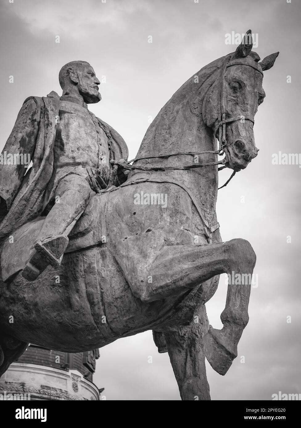 Bucharest, Romania - April 2023 : Equestrian Statue of Carol I in front ...