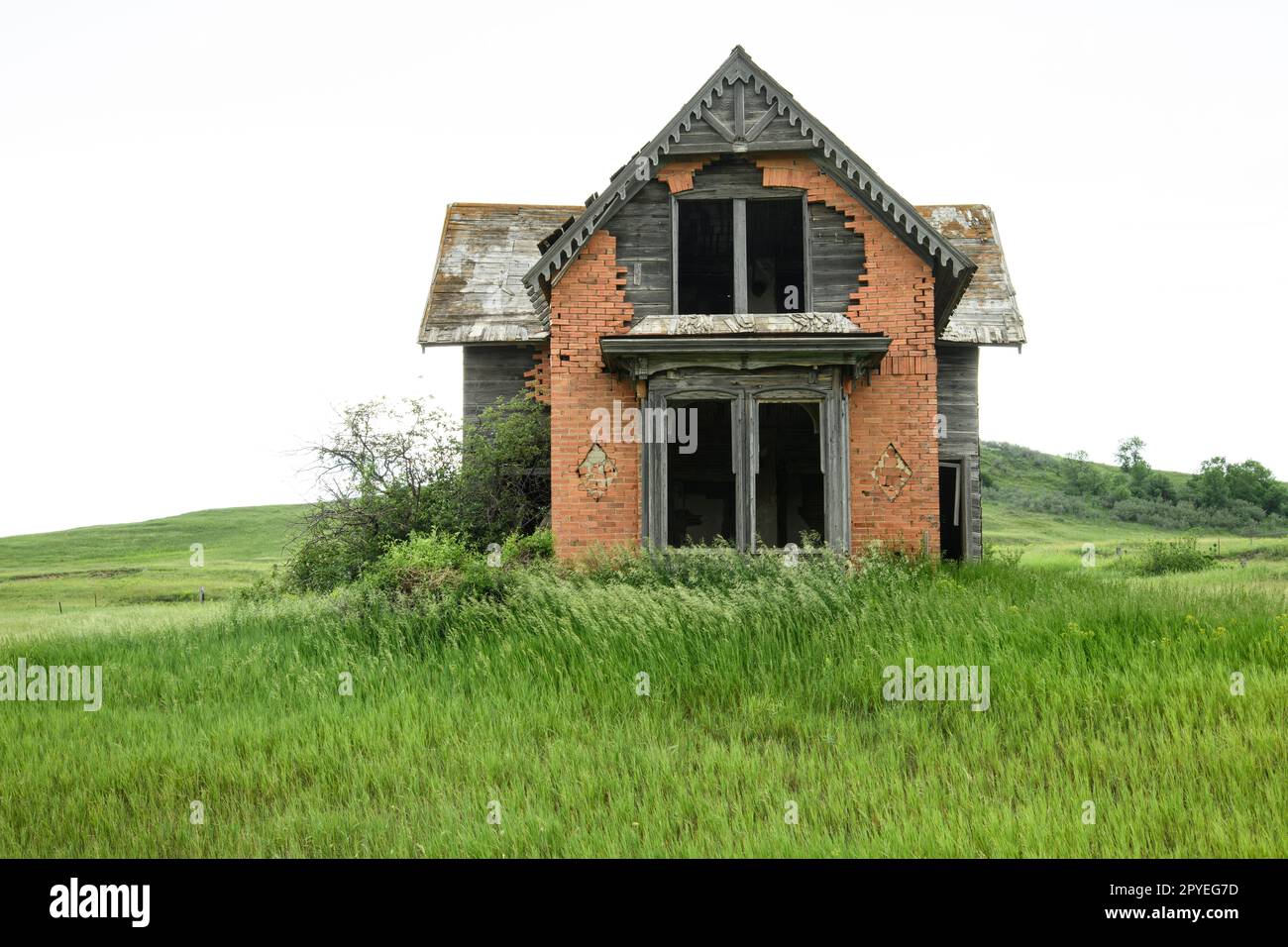 USA; Great Plains; North Dakota; Ghost House Stock Photo