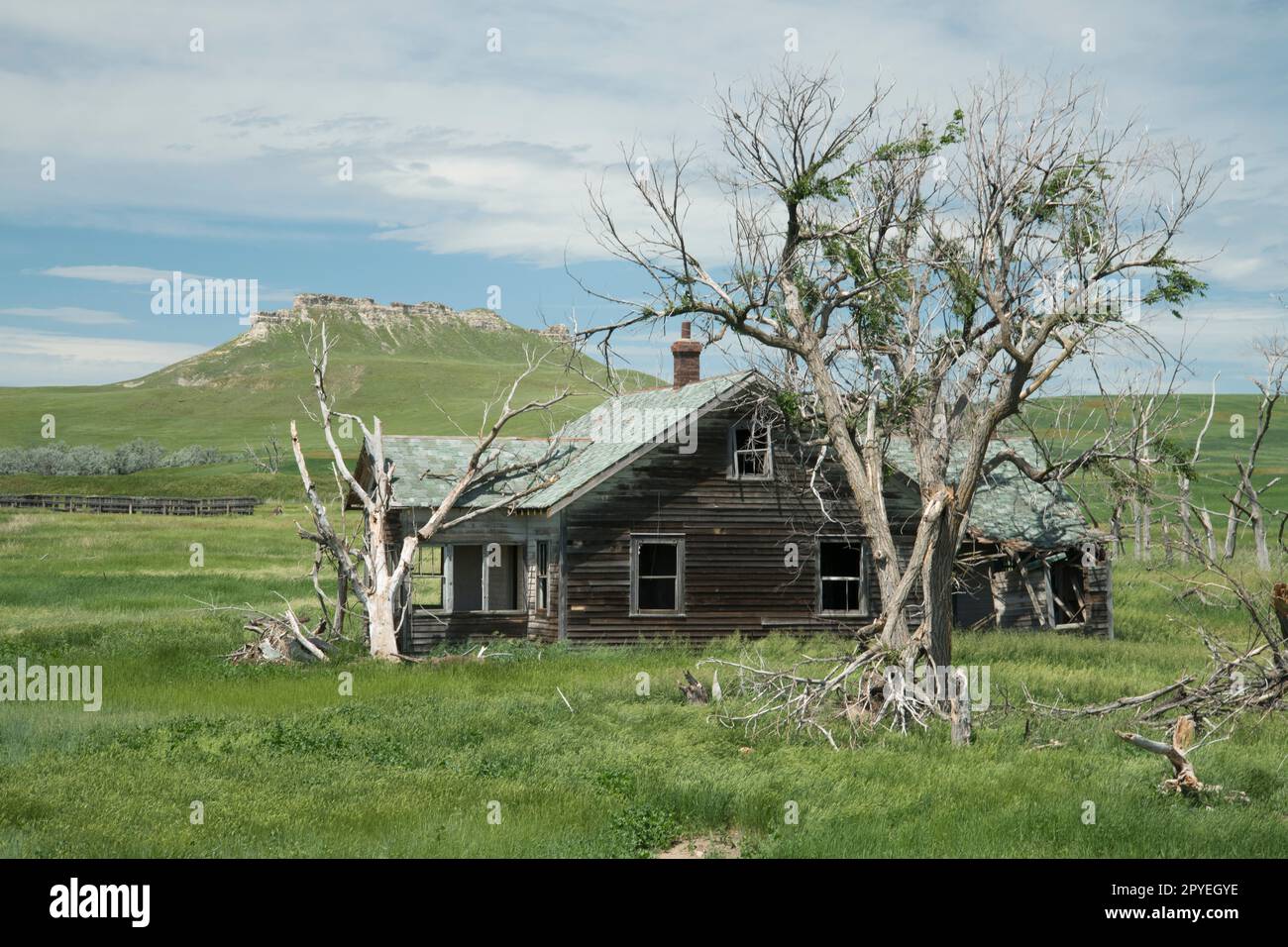 USA, Great Plains, South Dakota, abandoned farmhouse Stock Photo Alamy