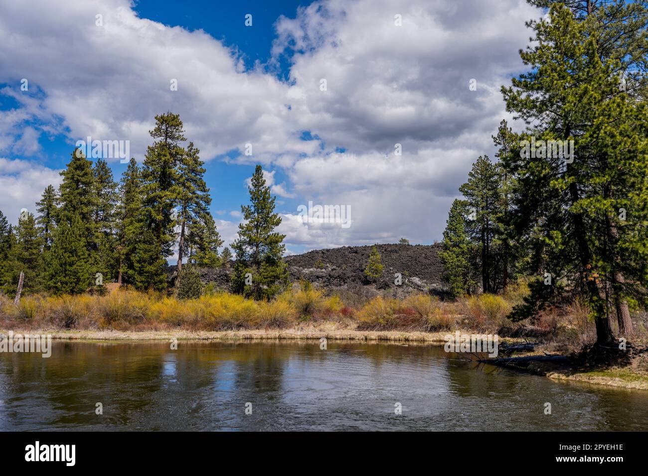 View of the Deschutes River located between Sunriver and Bend, Oregon