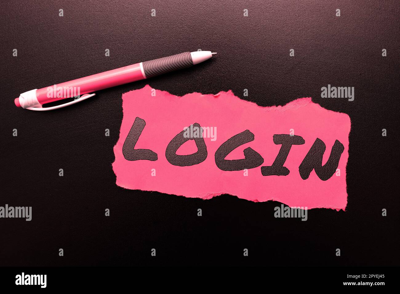 Conceptual caption Login. Concept meaning Entering website Blog using username and password Registration Stock Photo