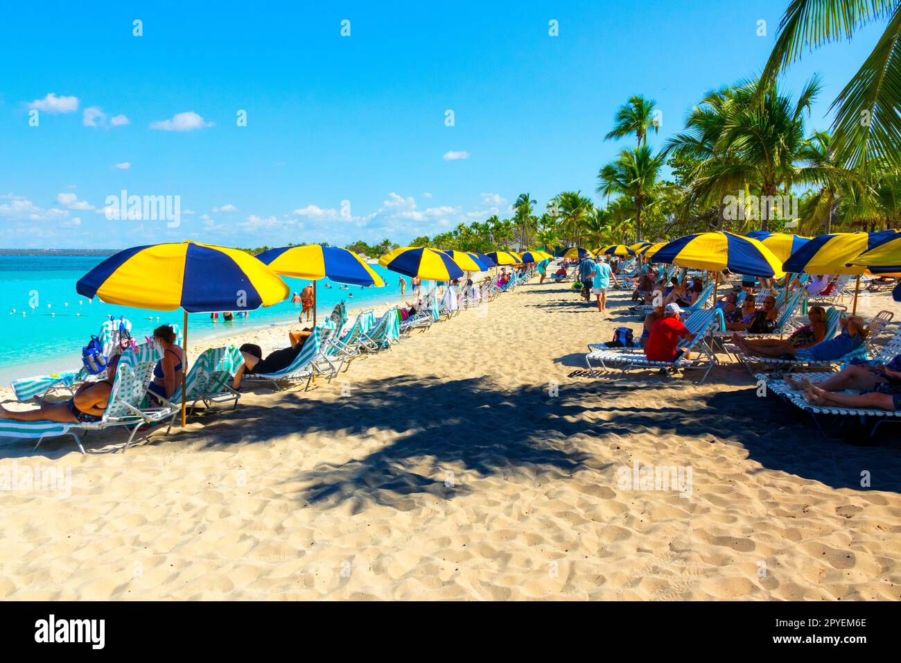 Catalina Island or Isla Catalina is a tropical island located 1.5 miles from the mainland on the south-east corner of the Dominican Republic, near La Stock Photo