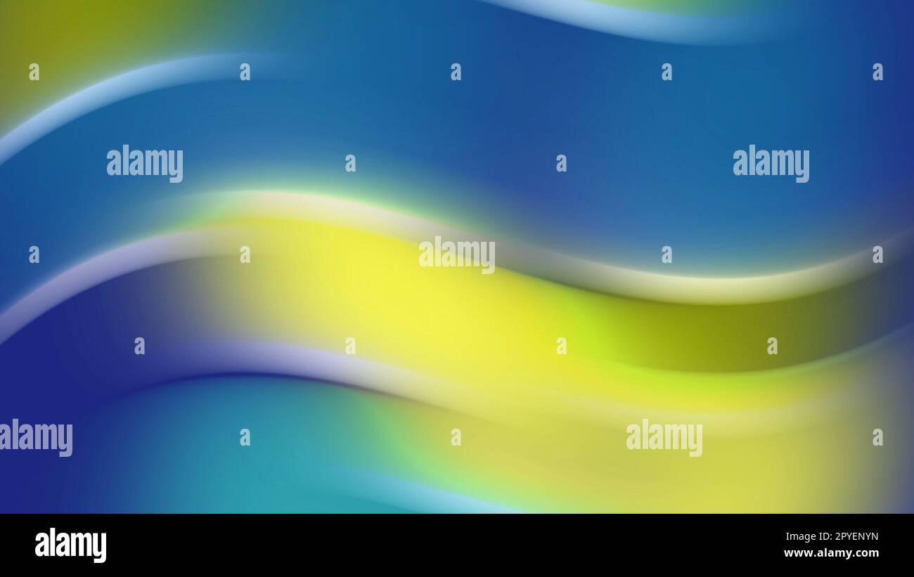 Dark green and yellow wavy background Stock Photo Alamy
