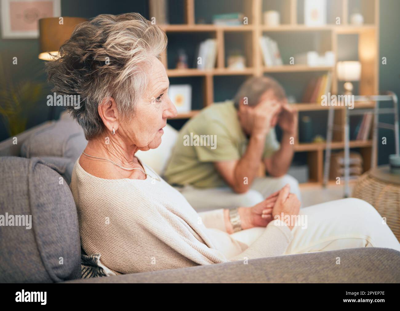 Old woman thinking hi-res stock photography and images - Alamy