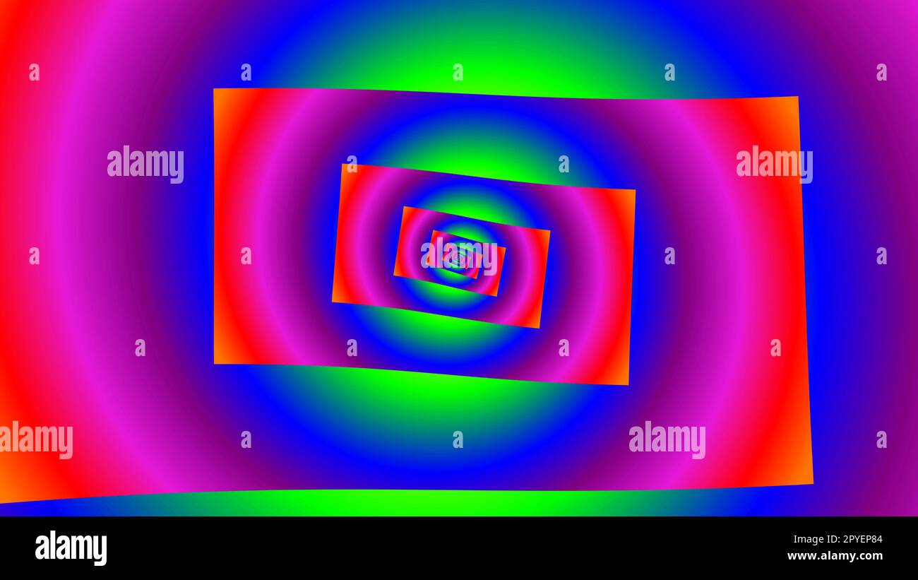 Infinite zoom colorful gradient background. 2D layout illustration