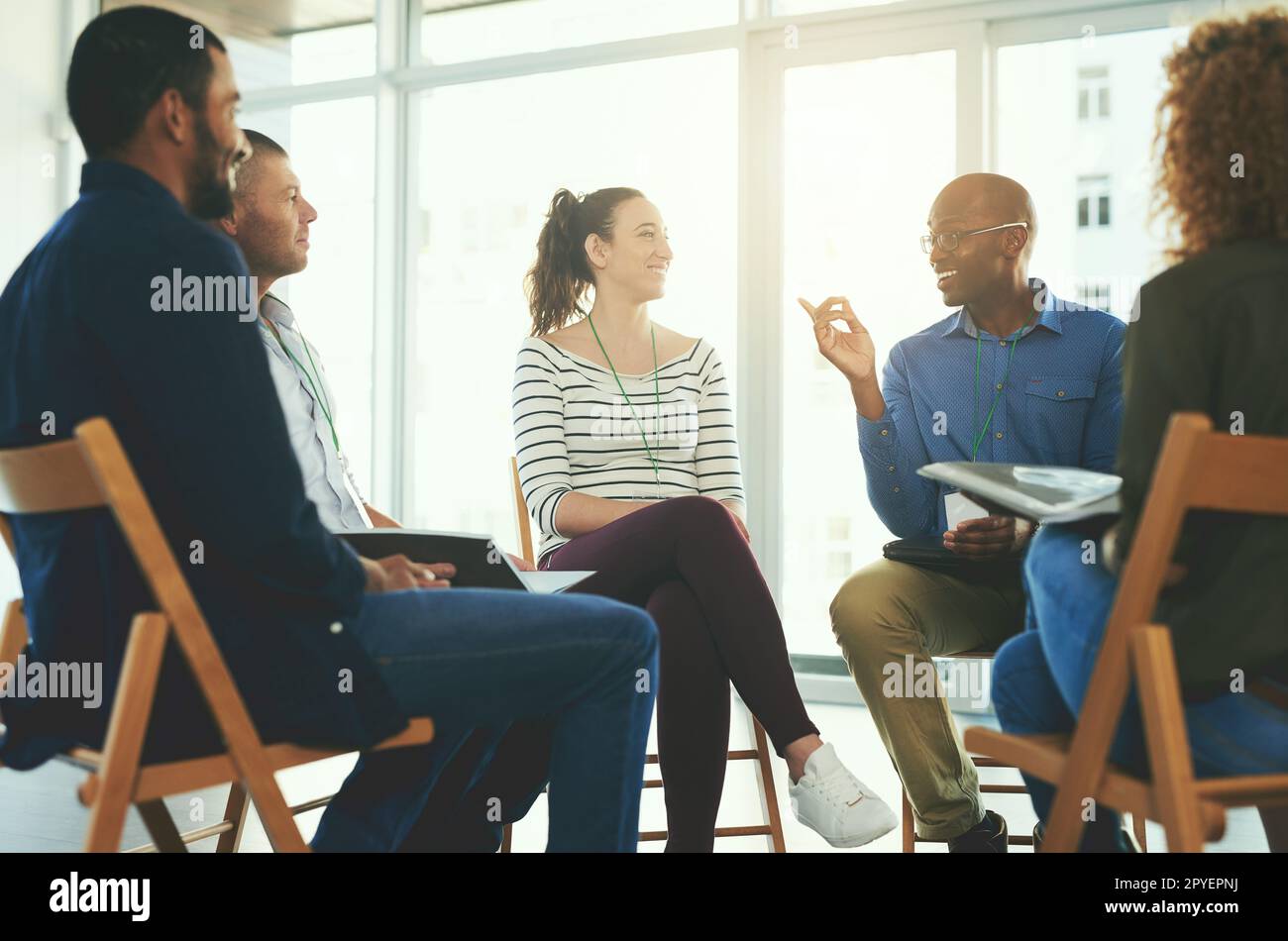 Planning for success will make you even more creative. a group of diverse creative employees having a meeting inside. Stock Photo