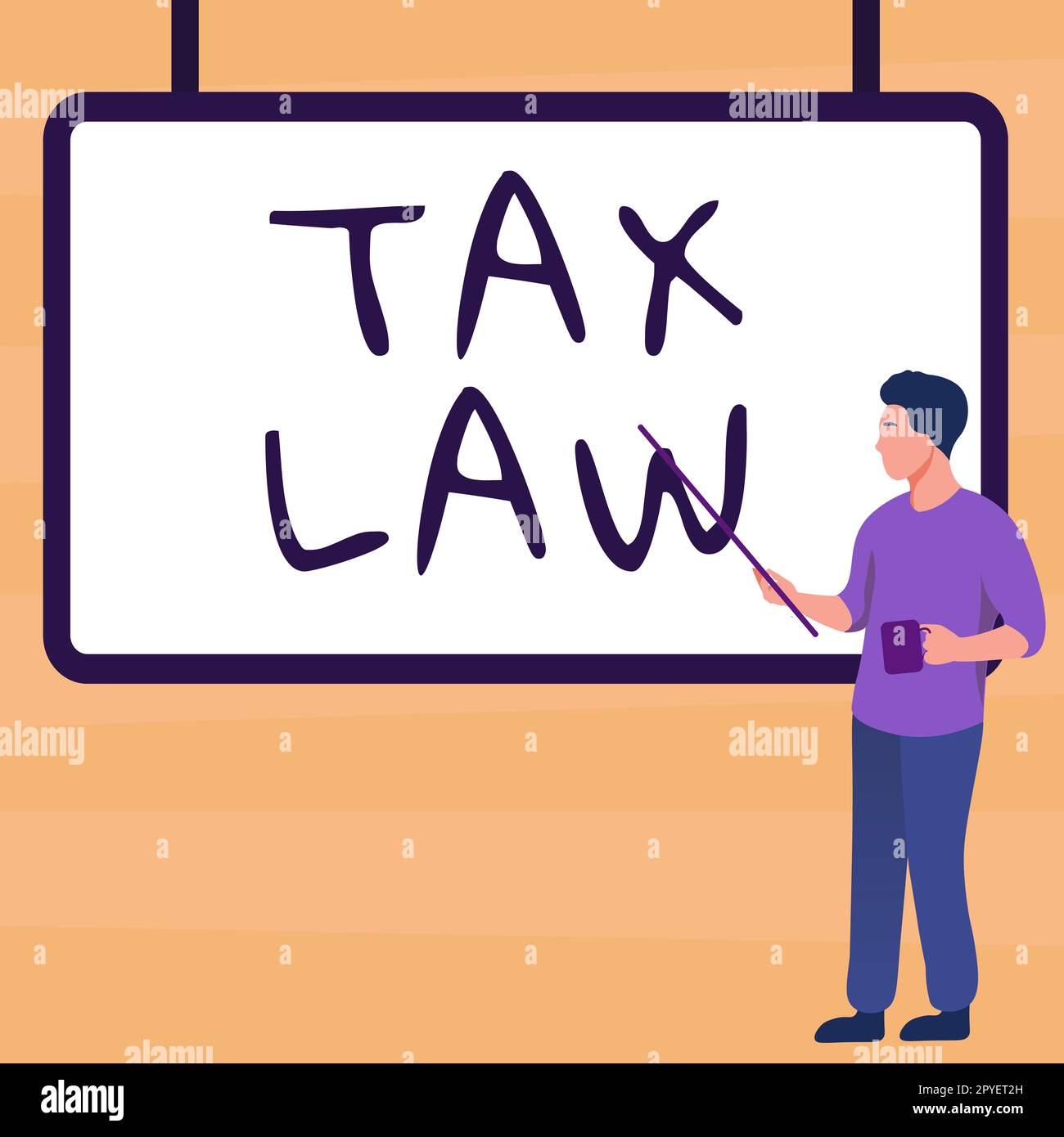 Sign displaying Tax Law. Word for governmental assessment upon property value or transactions Stock Photo