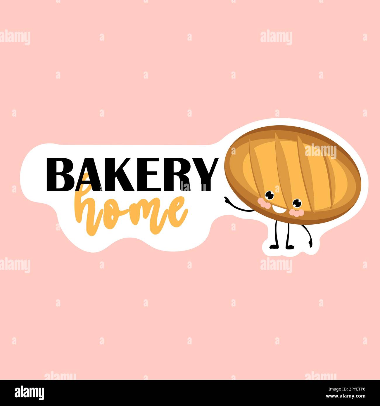 Sticker house bakery. bread. Bakery logo. Vector illustration of bakery