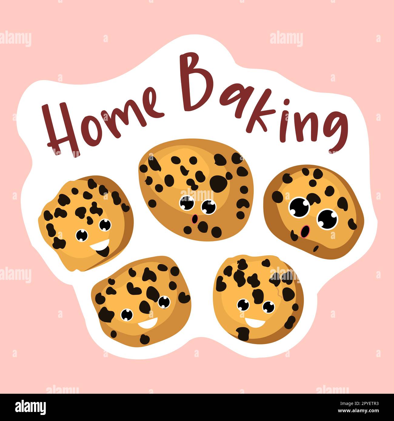 Sticker homemade baking. homemade cookies sticker. Bakery logo. Vector