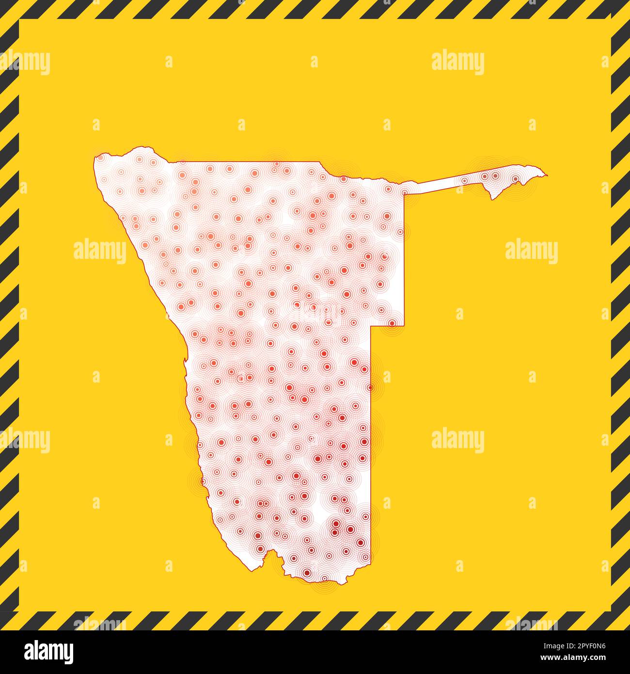 Namibia closed - virus danger sign. Lockdown country icon. Black ...