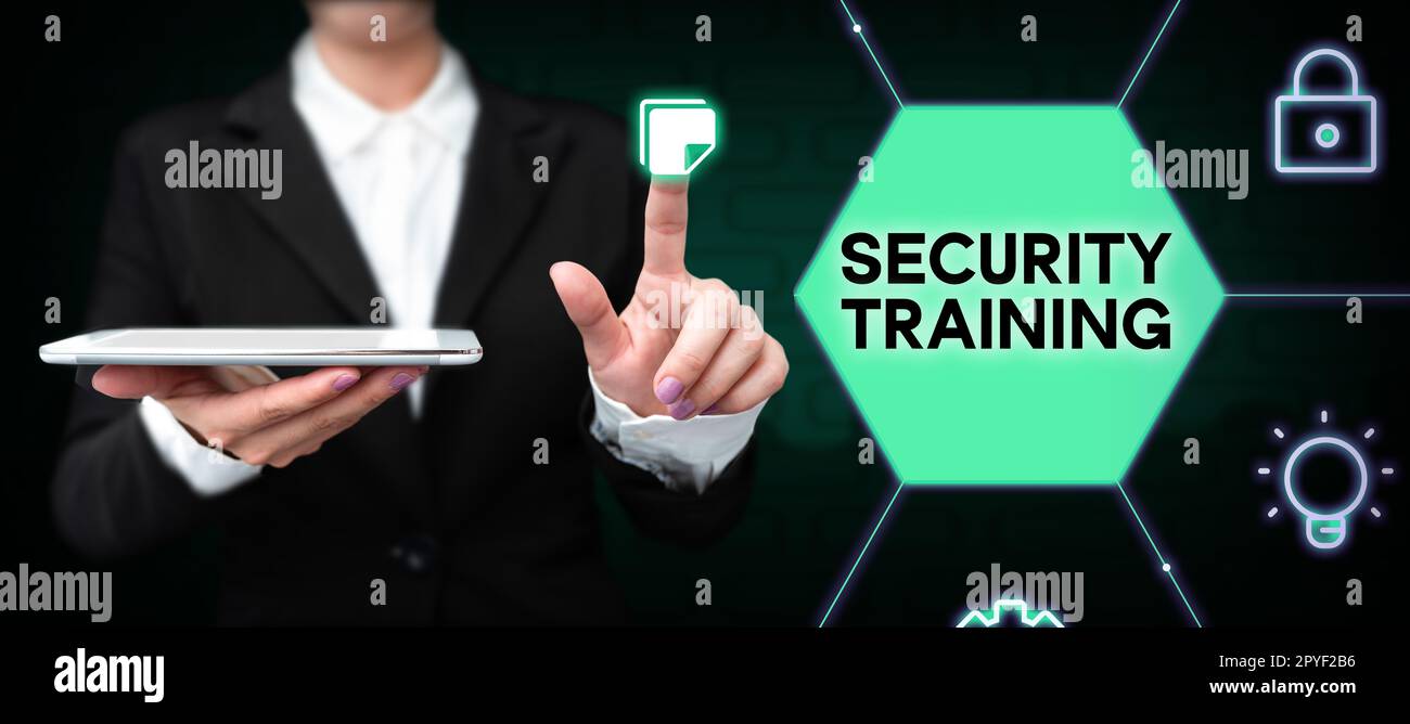 Handwriting text Security Training. Business approach providing security awareness training for end users Stock Photo