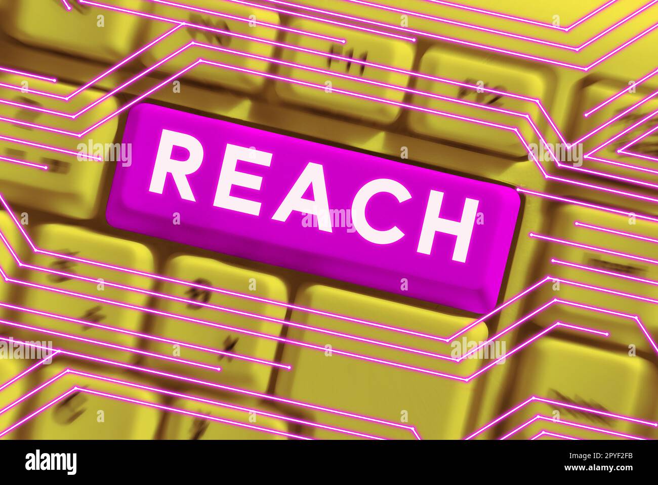 Conceptual display Reach. Business showcase the distance within which ...