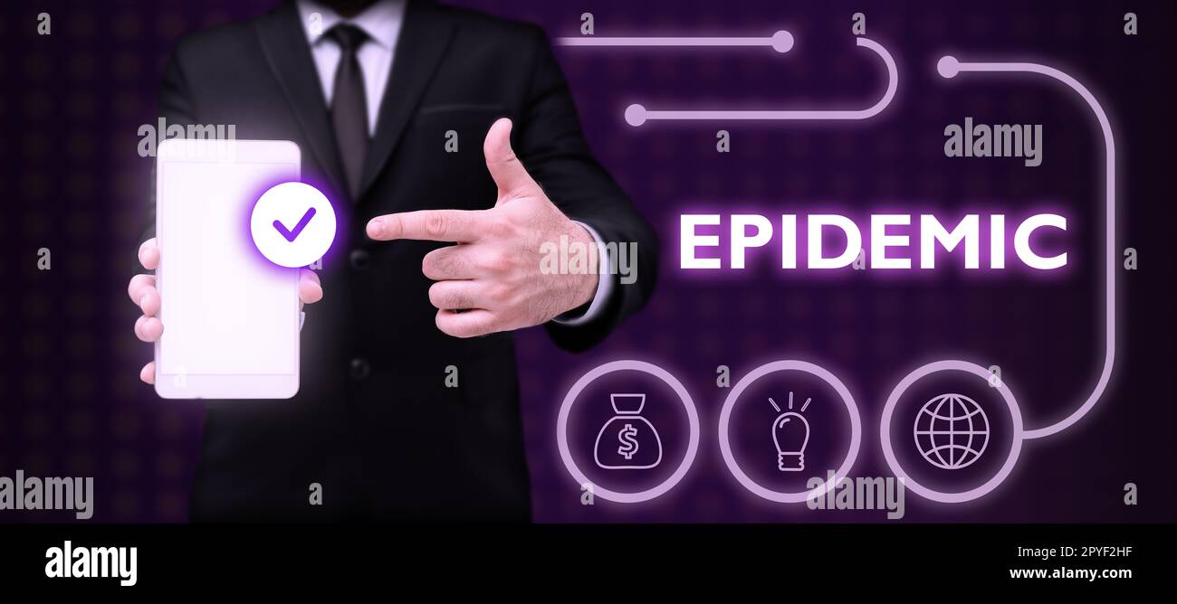 Conceptual caption Epidemic. Concept meaning Widespread occurrence of ...