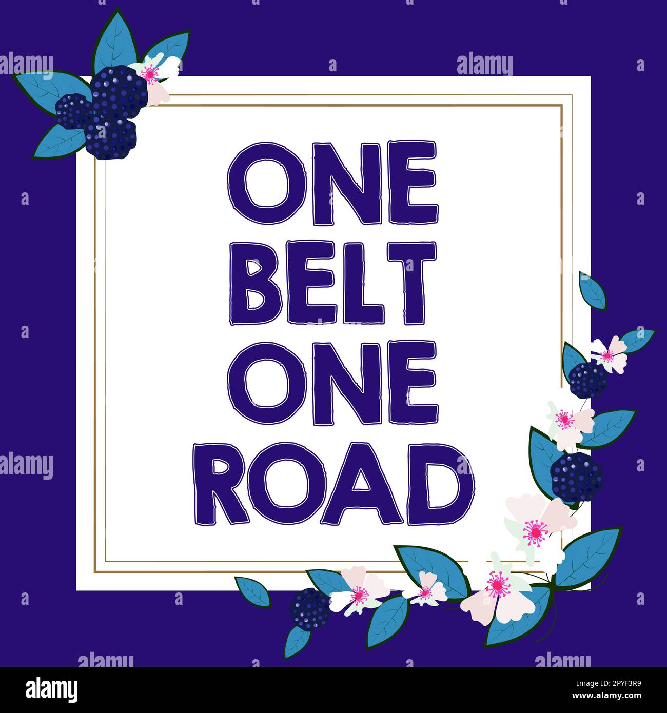 Conceptual caption One Belt One Road, Word for Building trade routes