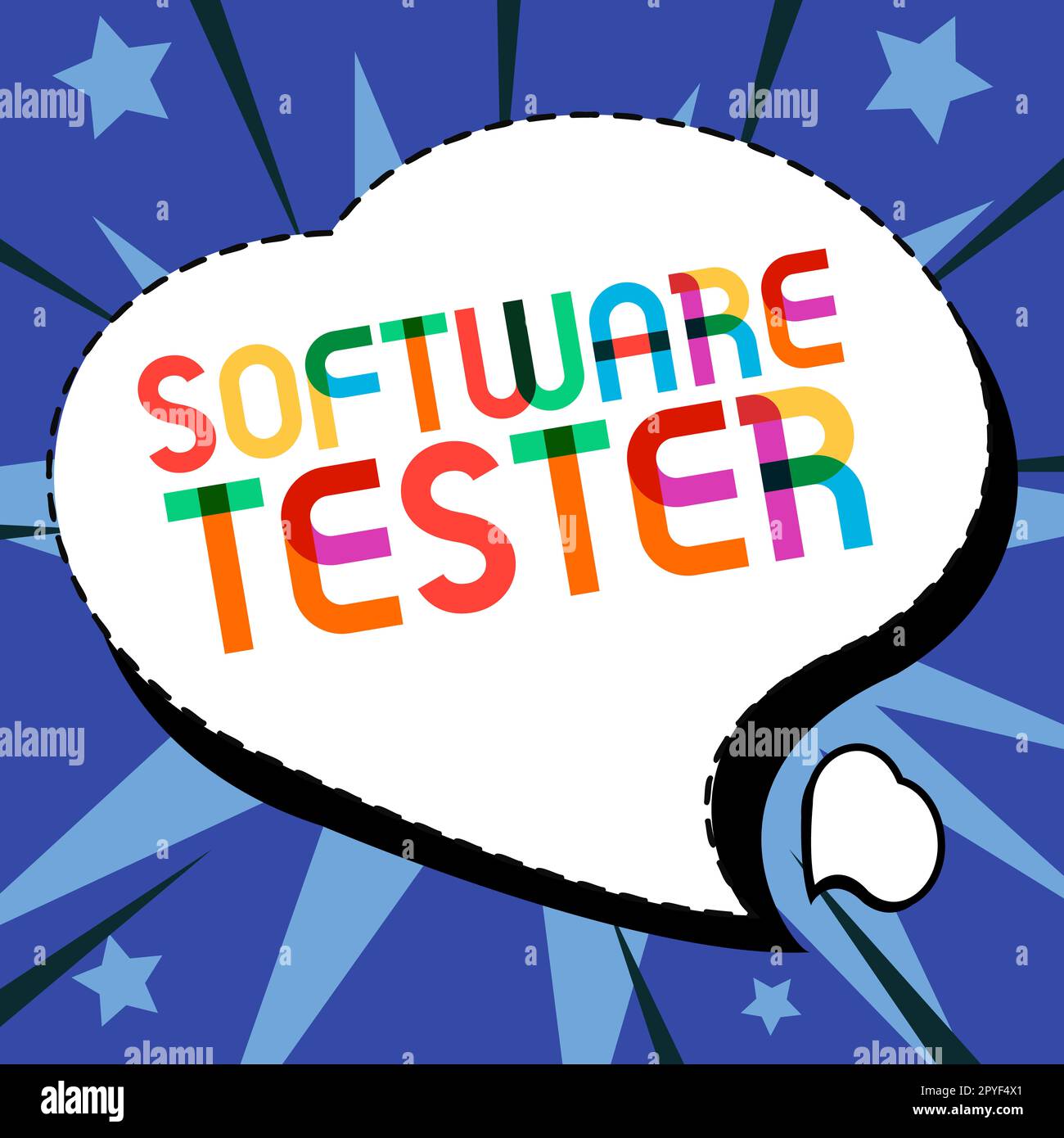 Text caption presenting Software Tester. Business concept implemented to protect software against malicious attack Stock Photo