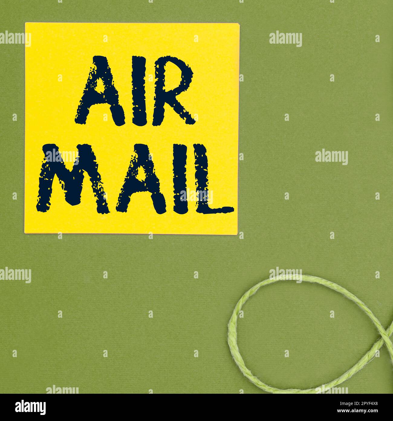 Conceptual display Air Mail. Business overview the bags of letters and ...
