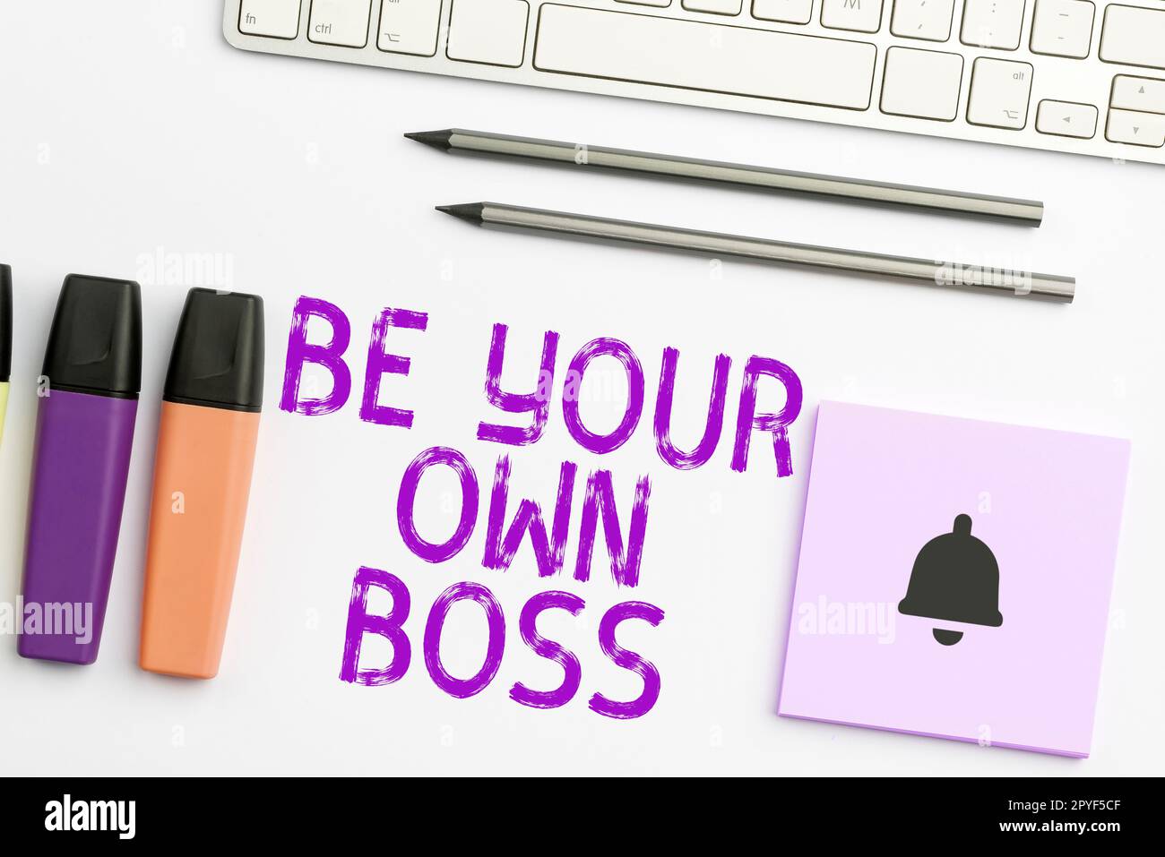 Conceptual display Be Your Own Boss. Business approach Entrepreneurship Start business Independence Self-employed Stock Photo
