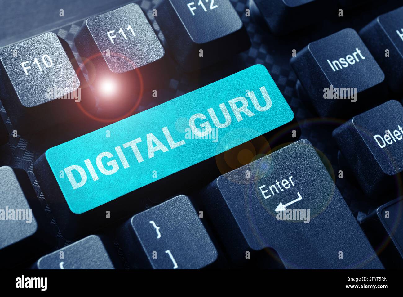 Conceptual display Digital Guru. Word for teacher and intellectual guide in matters of fundamental concern of electronics Stock Photo