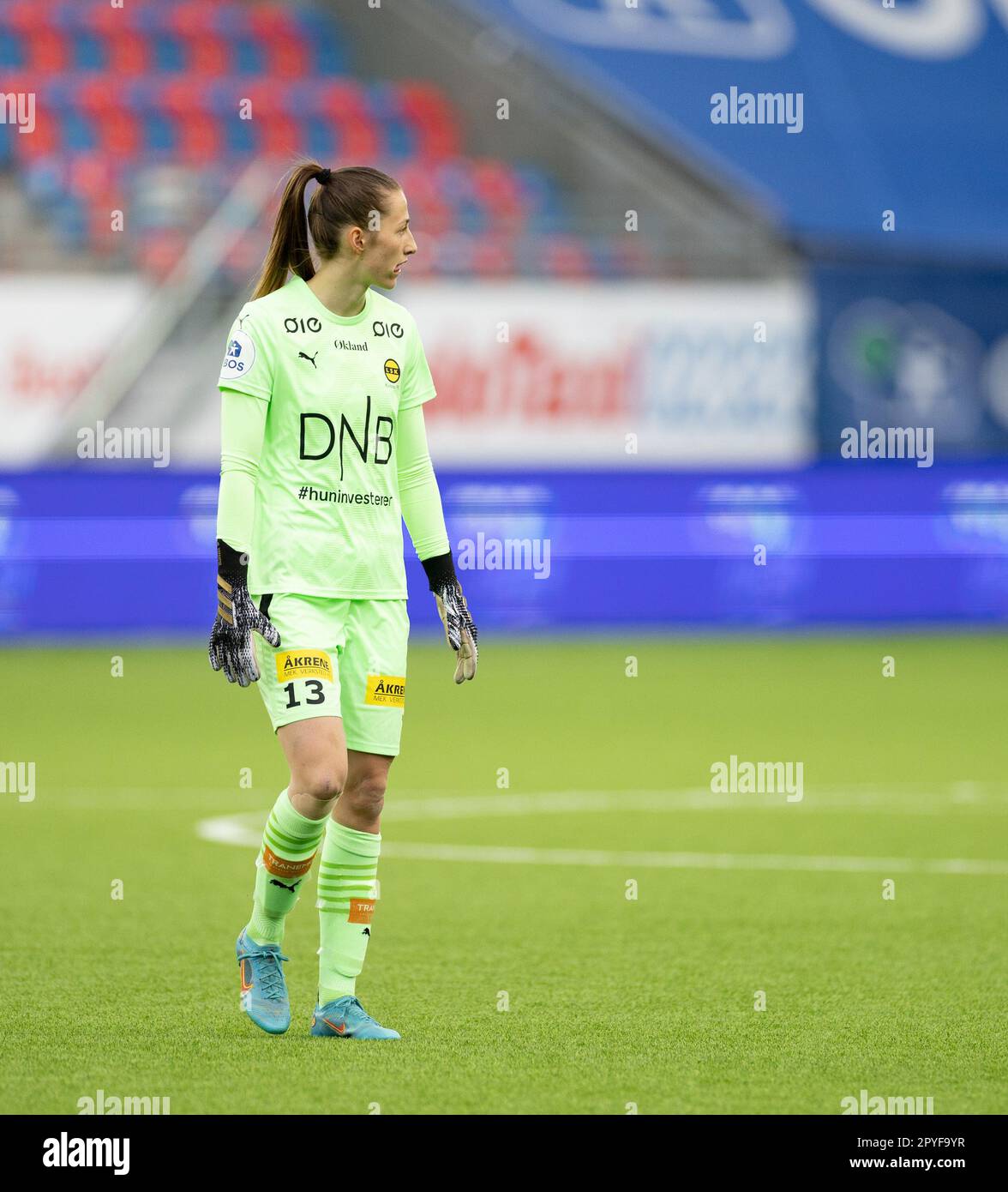 Oslo, Norway. 03rd May, 2023. Oslo, Norway, May 3rd 2023: Goalkeeper Cecilie Fiskerstrand (13 LSK) are seen during the Toppserien league game between Valerenga and LSK at Intility Arena in Oslo, Norway (Ane Frosaker/SPP) Credit: SPP Sport Press Photo. /Alamy Live News Stock Photo