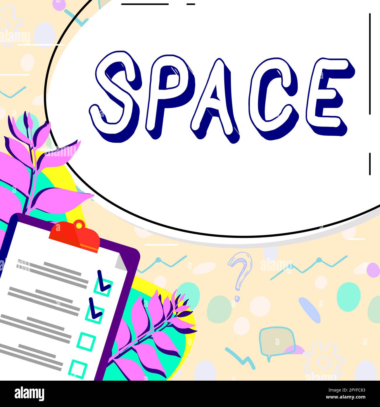 Text showing inspiration Space. Word for continuous area or expanse which is free available unoccupied Stock Photo