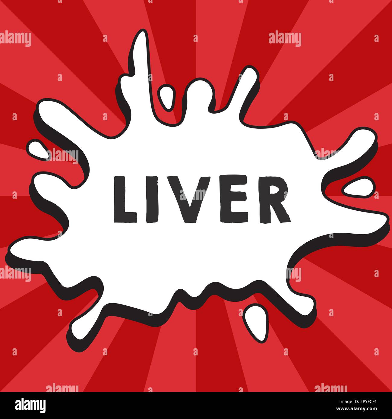 Handwriting text Liver. Business approach Large lobed glandular organ in the abdomen of vertebrates Produce bile Stock Photo
