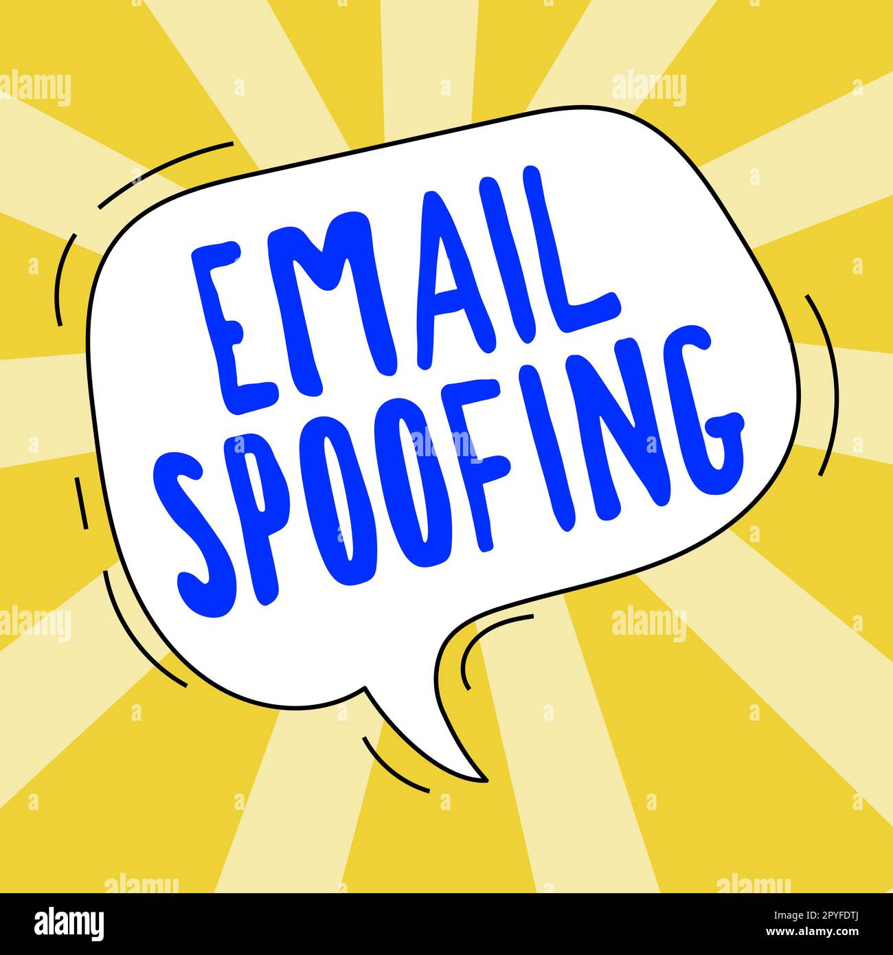 Sign displaying Email Spoofing. Word Written on secure the access and content of an email account or service Stock Photo