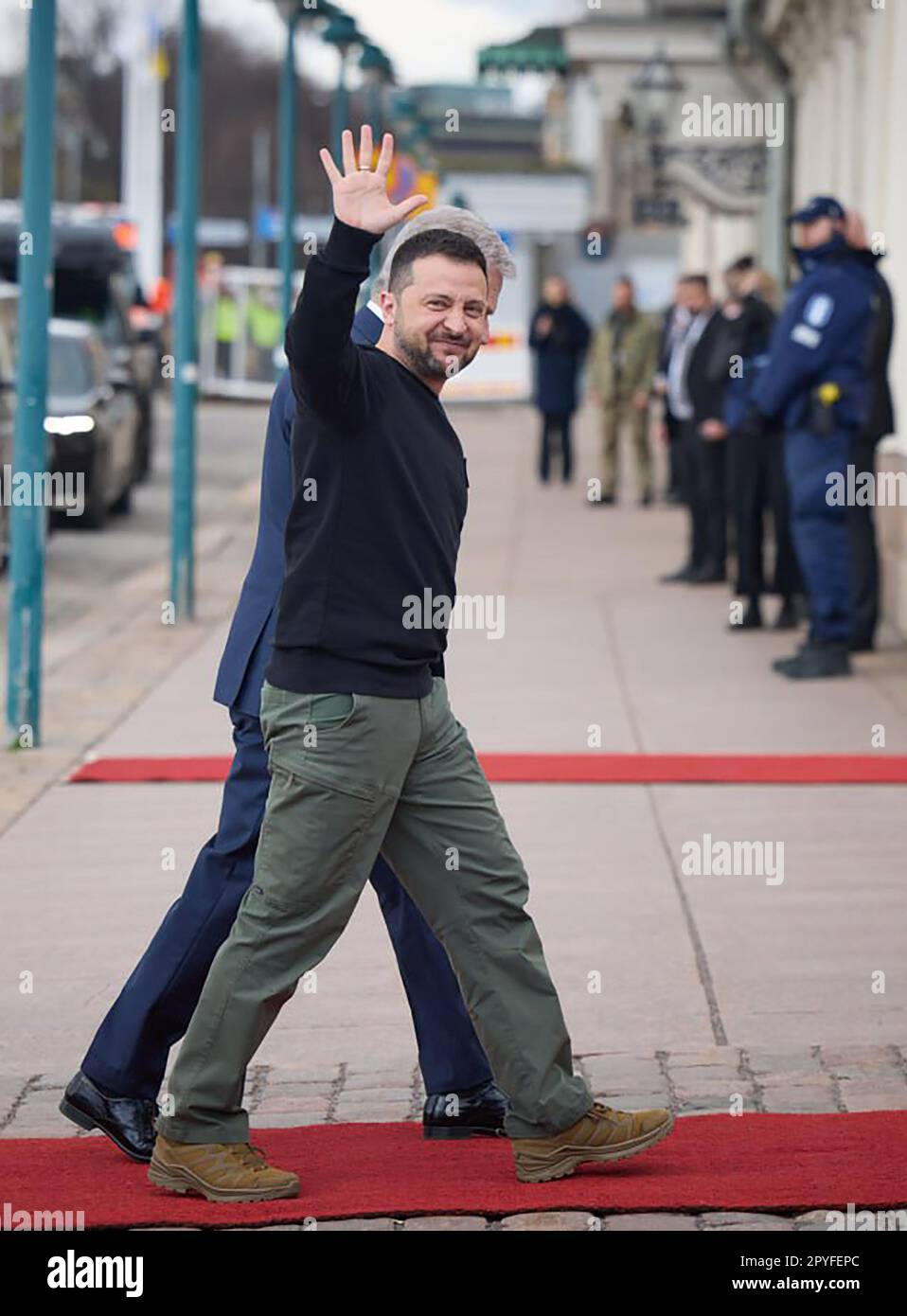 Helsinki, Finland. 03rd May, 2023. Volodymyr Zelenskiy, Ukraine's president, with Sauli Niinisto, Finland's president, during their meeting in Helsinki, Finland, on Wednesday, May 3, 2023. Zelenskiy is making a surprise visit to Finland on Wednesday to join the prime ministers of the Nordic nations to discuss their plans to back the country against Russian aggression. Photo by Ukrainian President Press Office/UPI. Credit: UPI/Alamy Live News Stock Photo