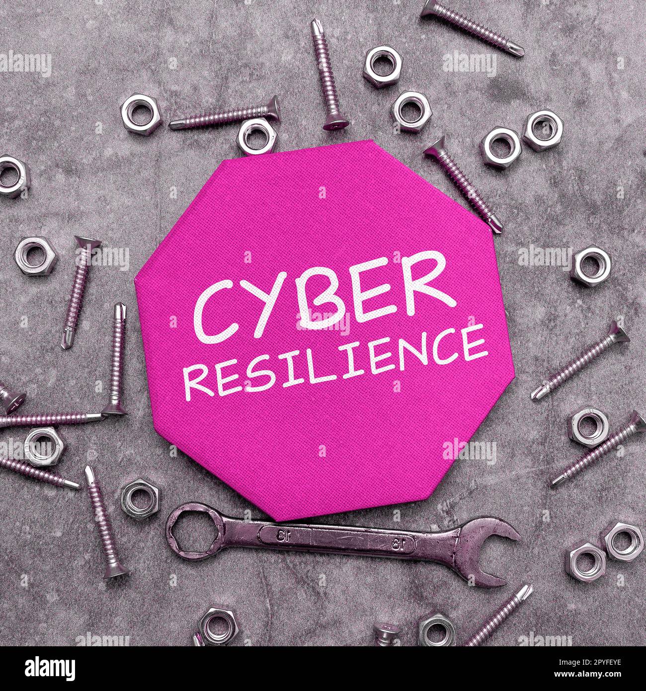 Handwriting text Cyber Resilience. Word for measure of how well an enterprise can manage a cyberattack Stock Photo