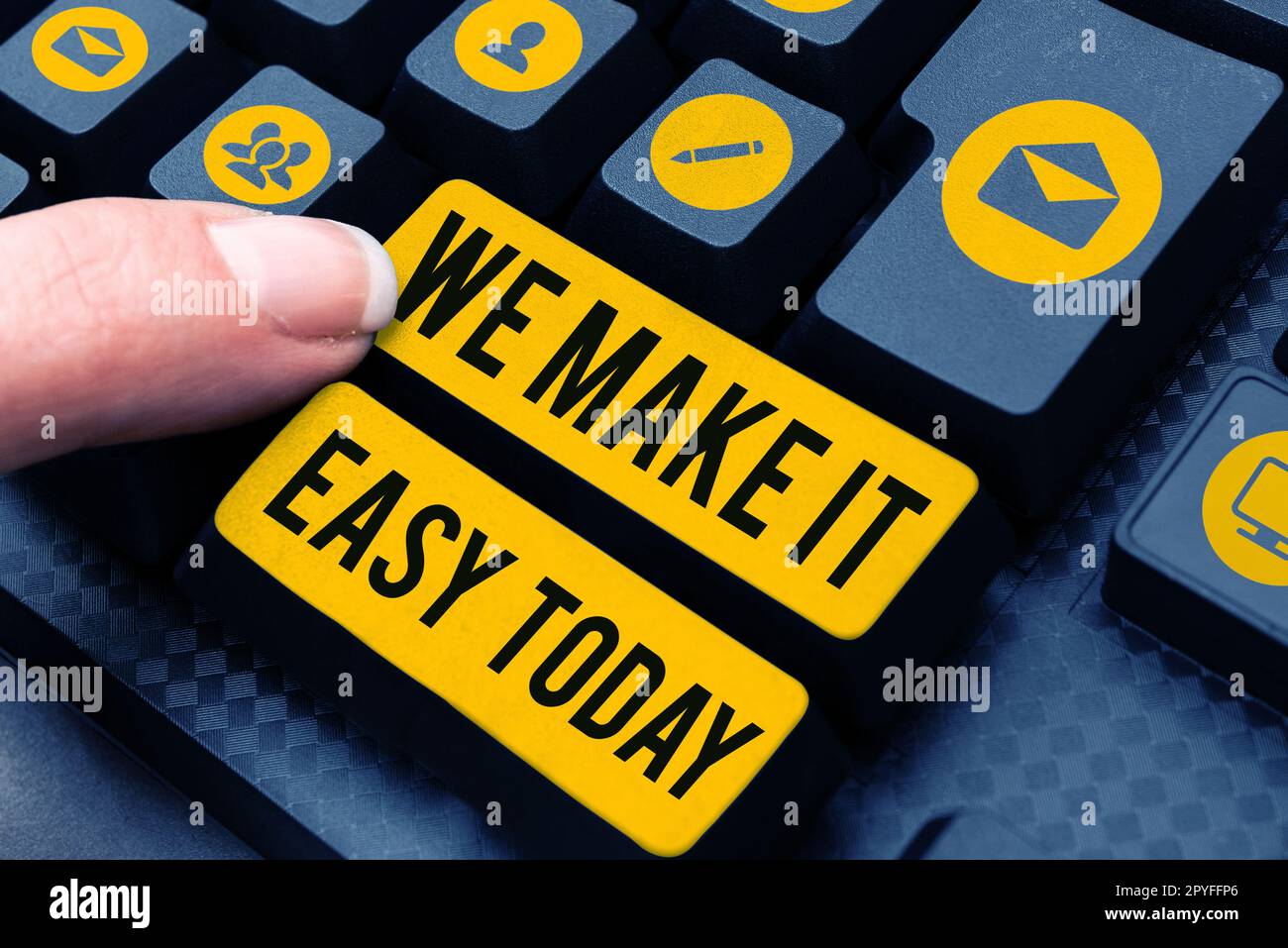 Writing displaying text We Make It Easy Today. Word Written on Offering ...