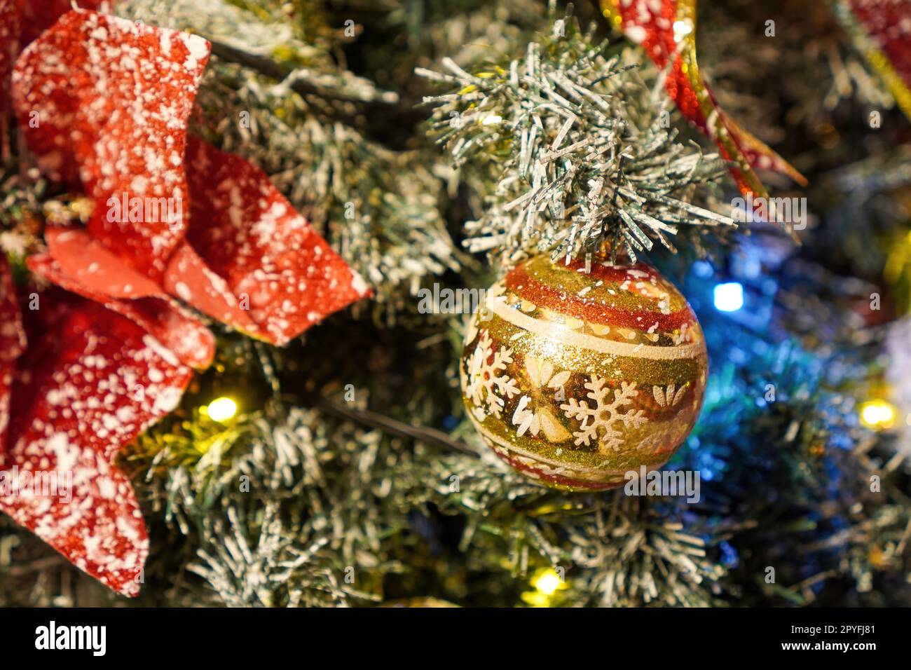 Artificial snow background hi-res stock photography and images - Alamy