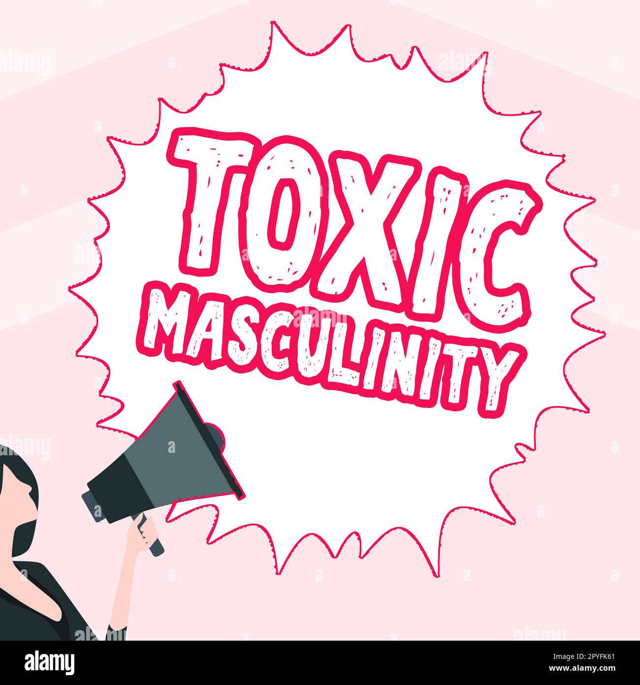 Text showing inspiration Toxic Masculinity. Word for describes narrow ...