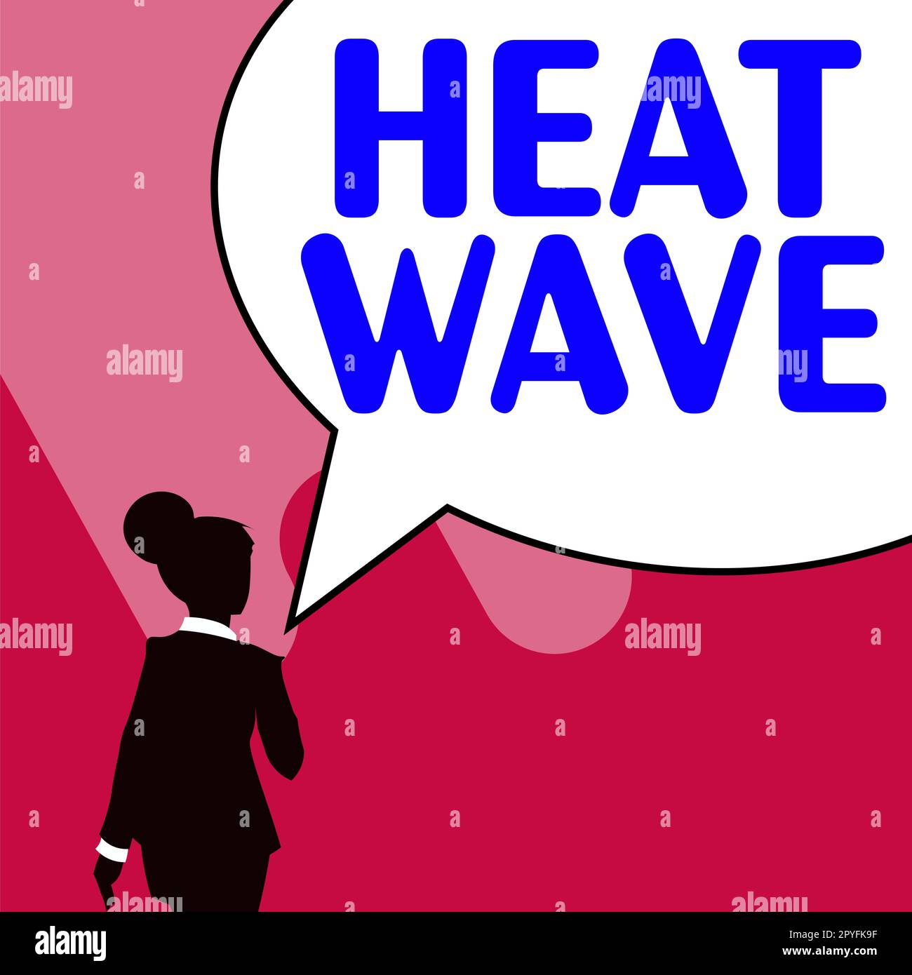 Text showing inspiration Heat Wave. Business showcase a prolonged period of abnormally hot weather Stock Photo