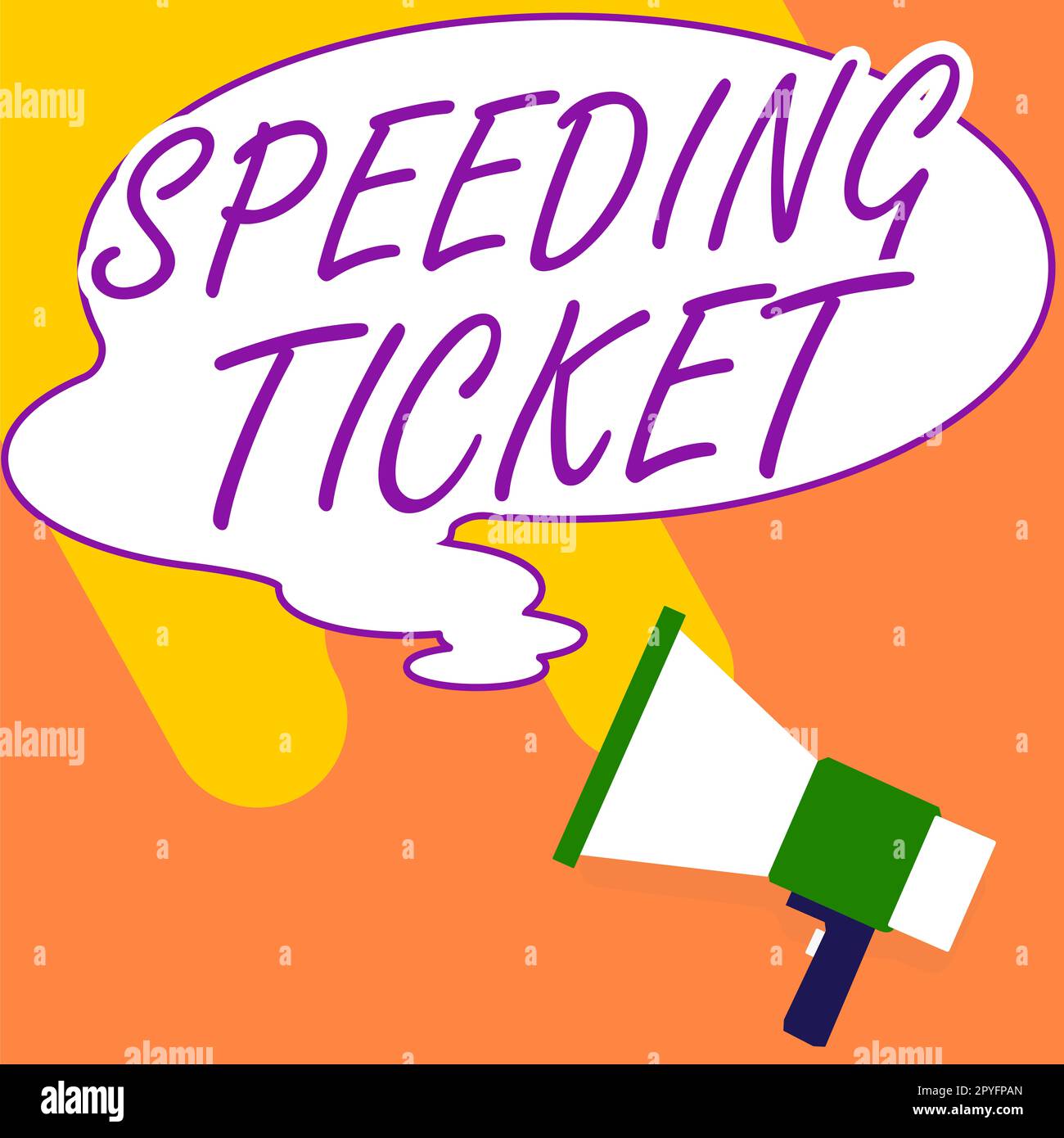 Conceptual caption Speeding Ticket. Business idea psychological test