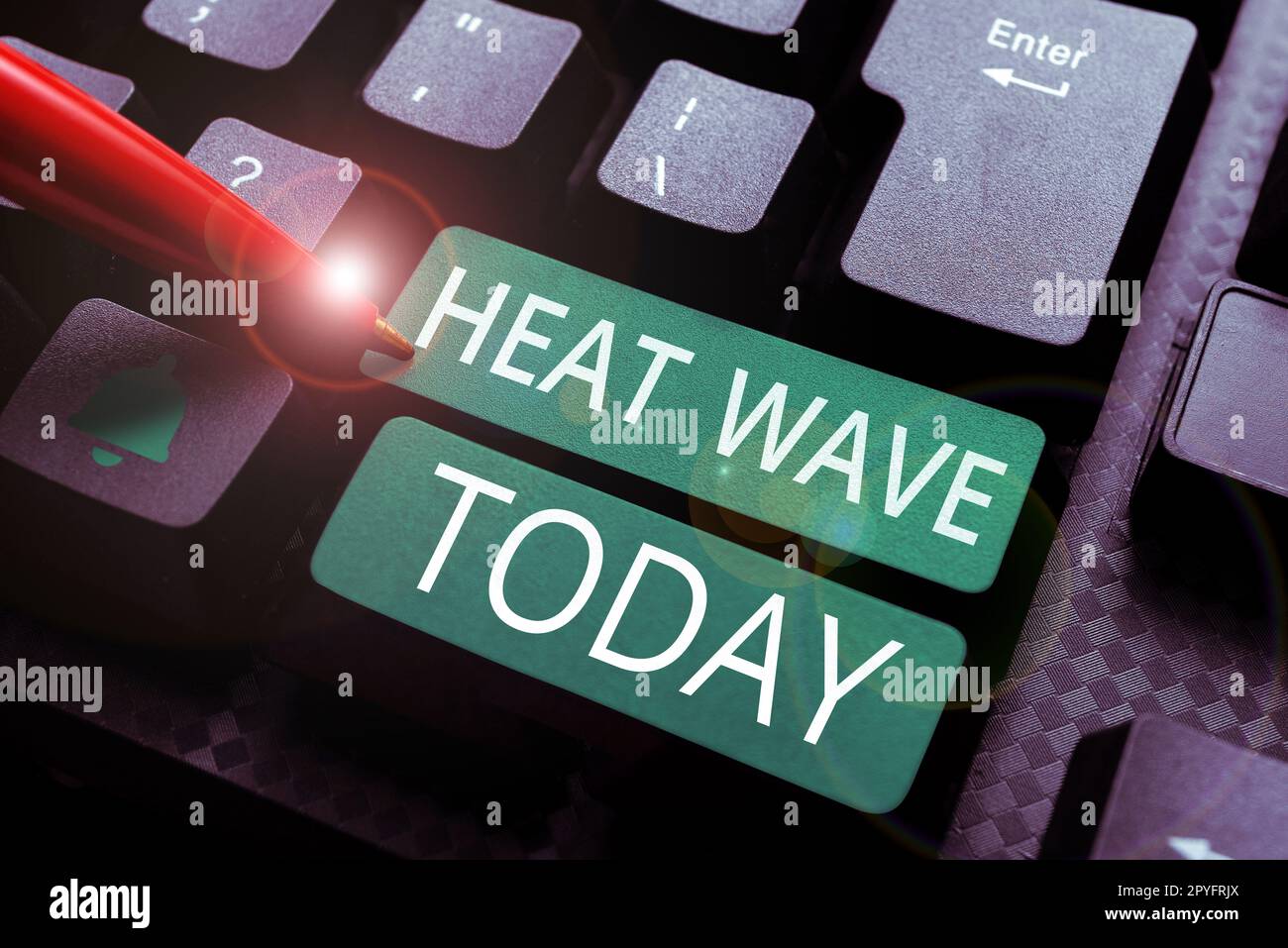 Handwriting text Heat Wave. Internet Concept a prolonged period of abnormally hot weather Stock Photo