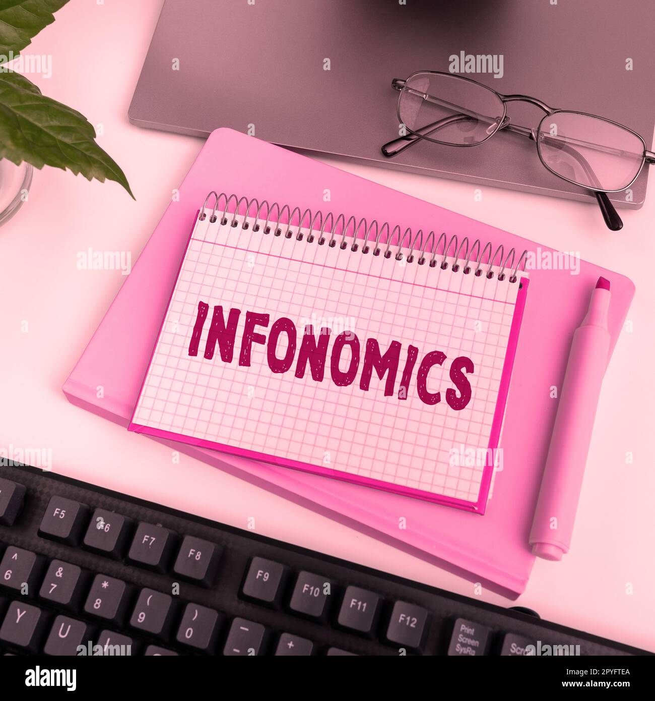 Sign displaying Infonomics. Word for visual image used to represent information or data Stock Photo