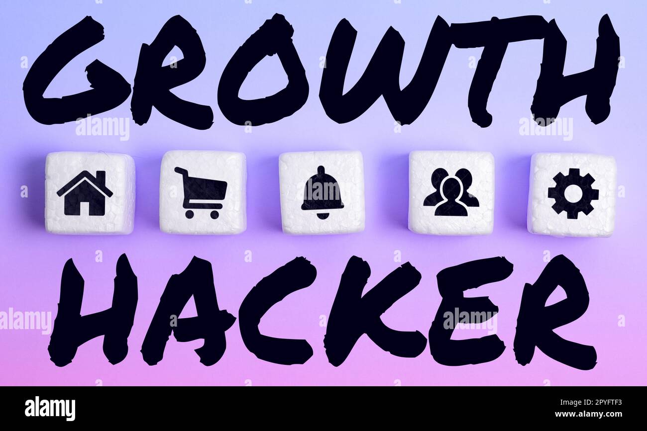 Conceptual caption Growth Hacker. Business showcase generally to acquire as many users or customers as possible Stock Photo