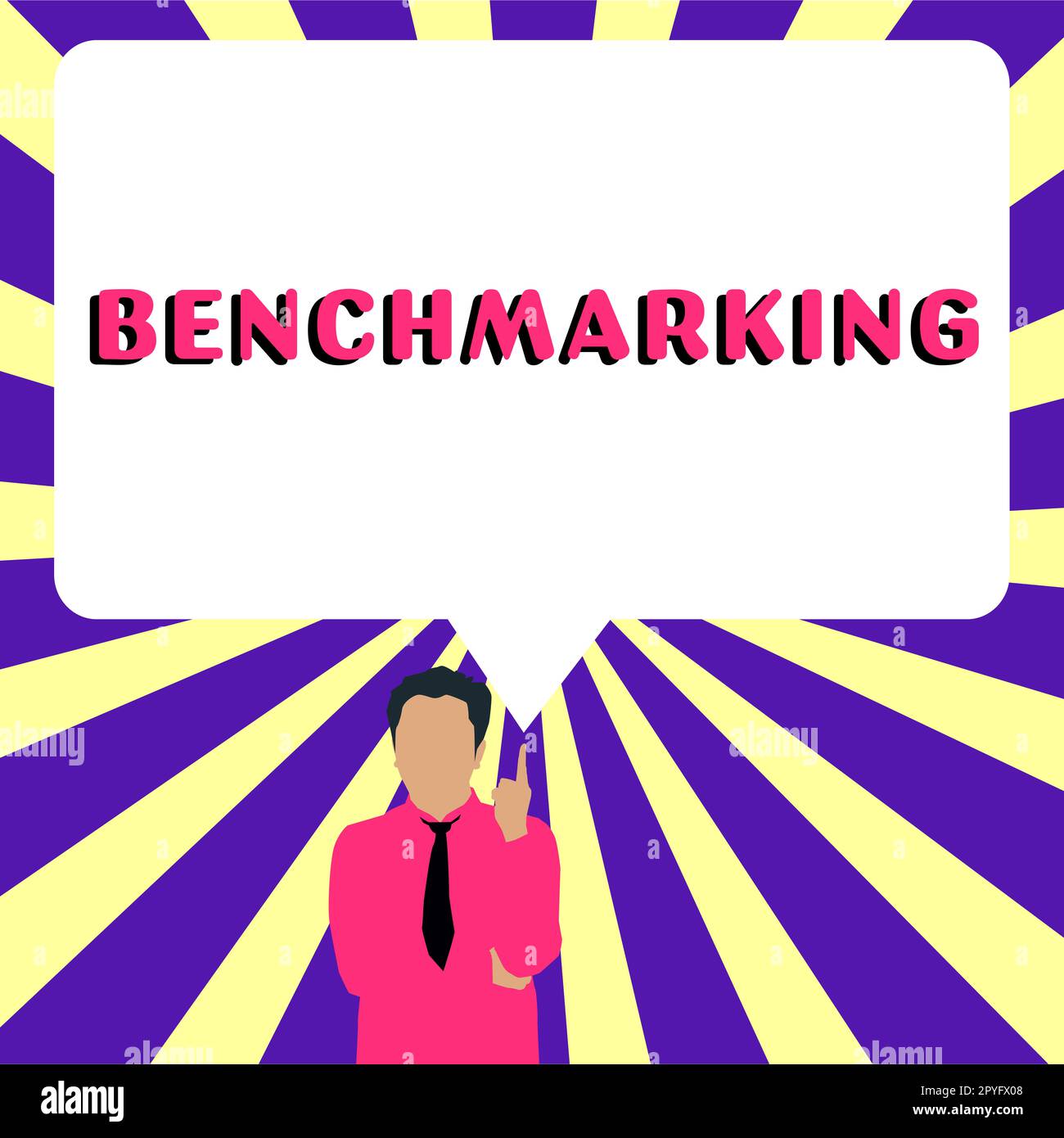 Text caption presenting Benchmarking. Word for Evaluate something by comparison with a standard Strategy Stock Photo