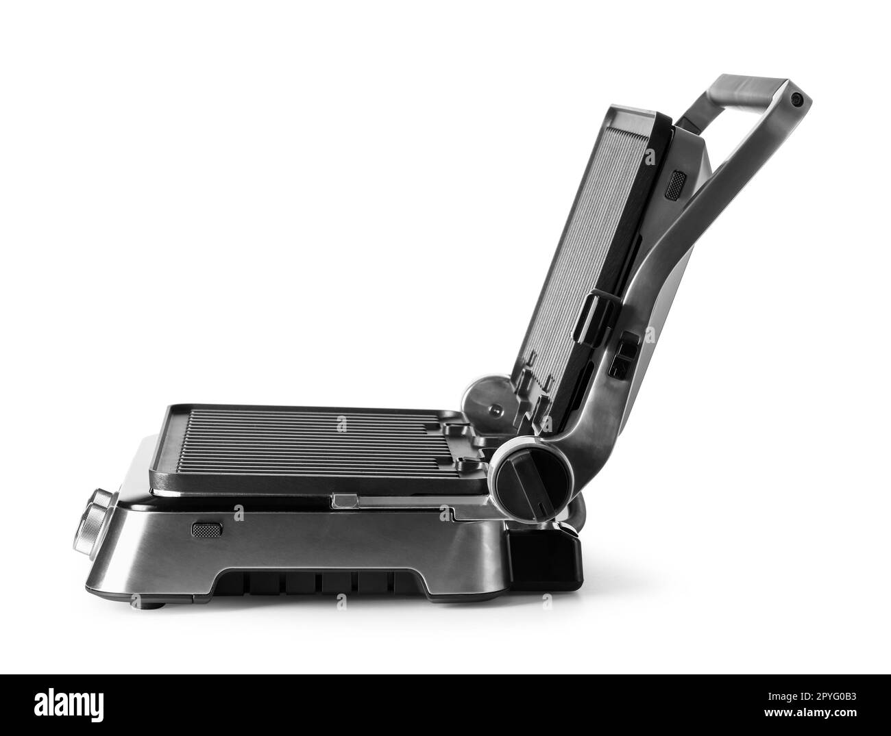 New electric grill isolated on white background Stock Photo Alamy