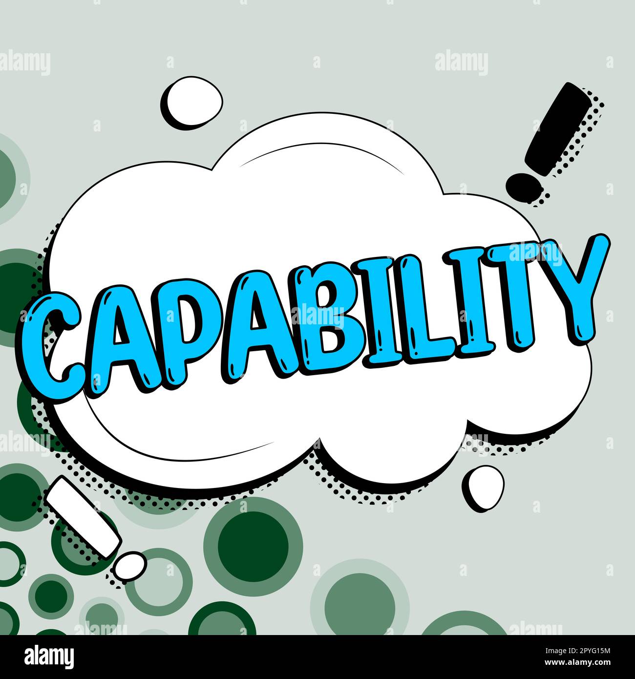 Writing displaying text Capability. Business overview the facility or potential for an indicated use or deployment Stock Photo