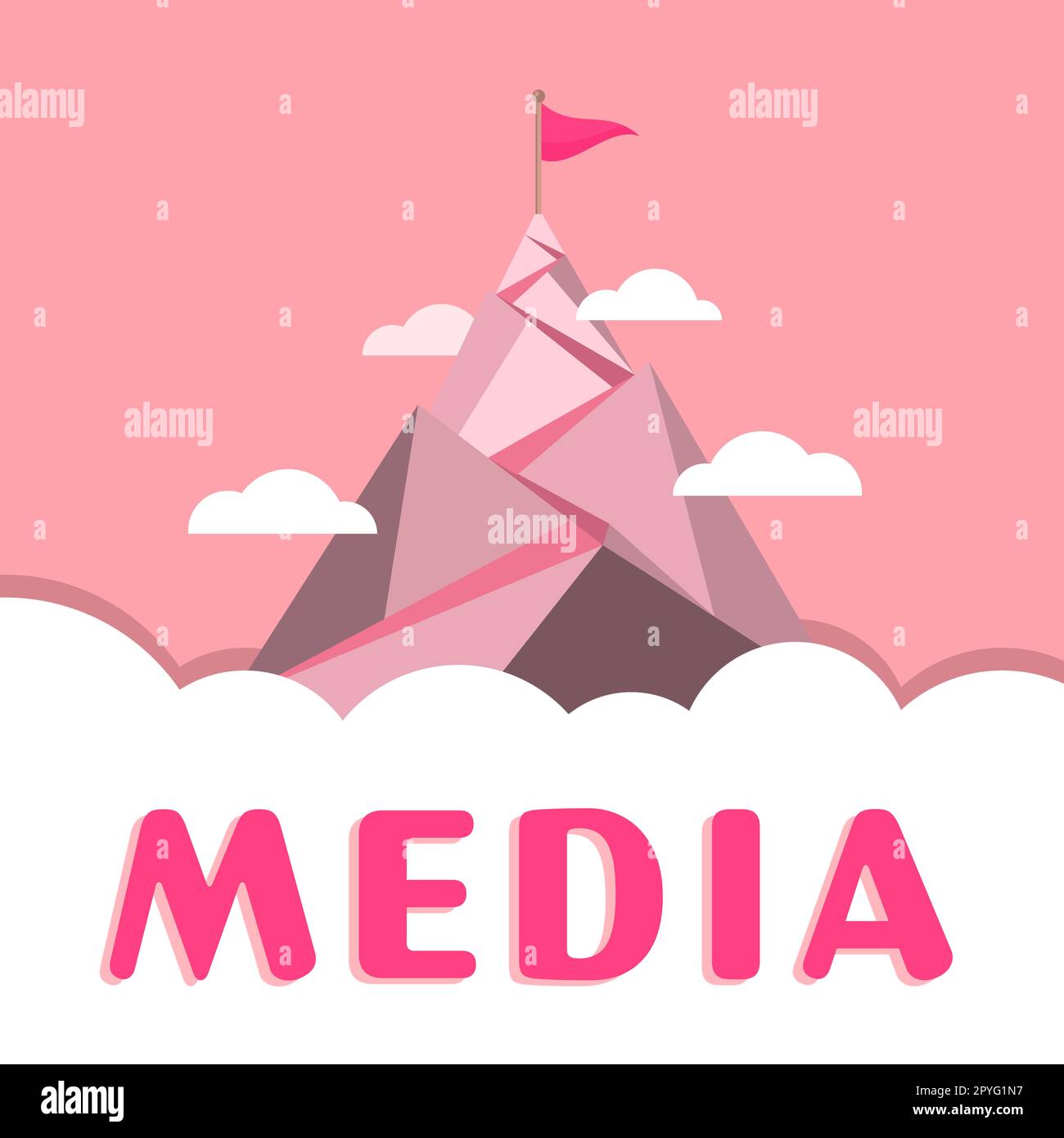 Sign displaying Media. Conceptual photo the main means of mass communication that are regarded collectively Stock Photo
