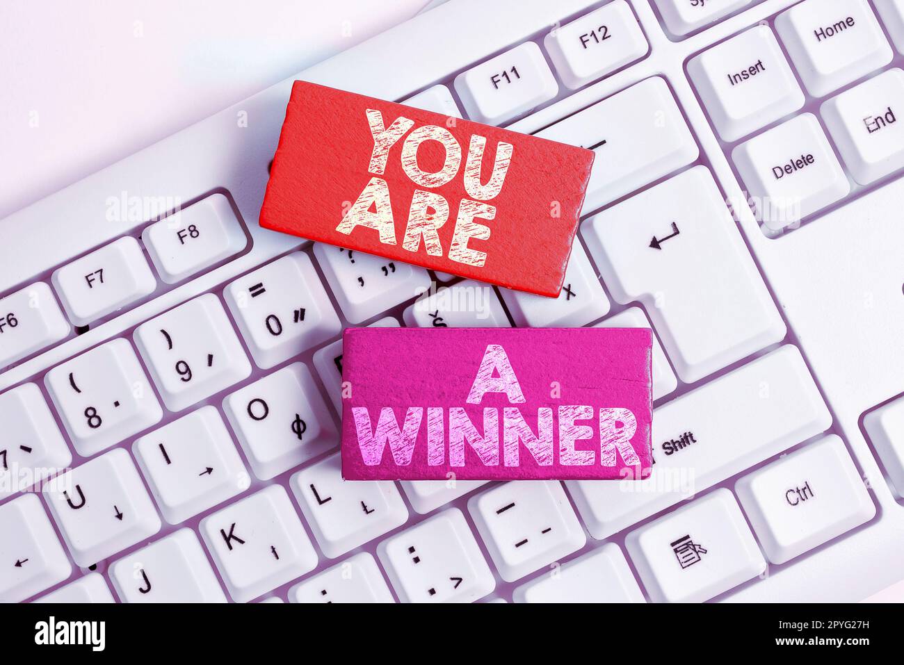 Conceptual display You Are A Winner. Concept meaning motivation inspirational support for you accomplish goals Stock Photo