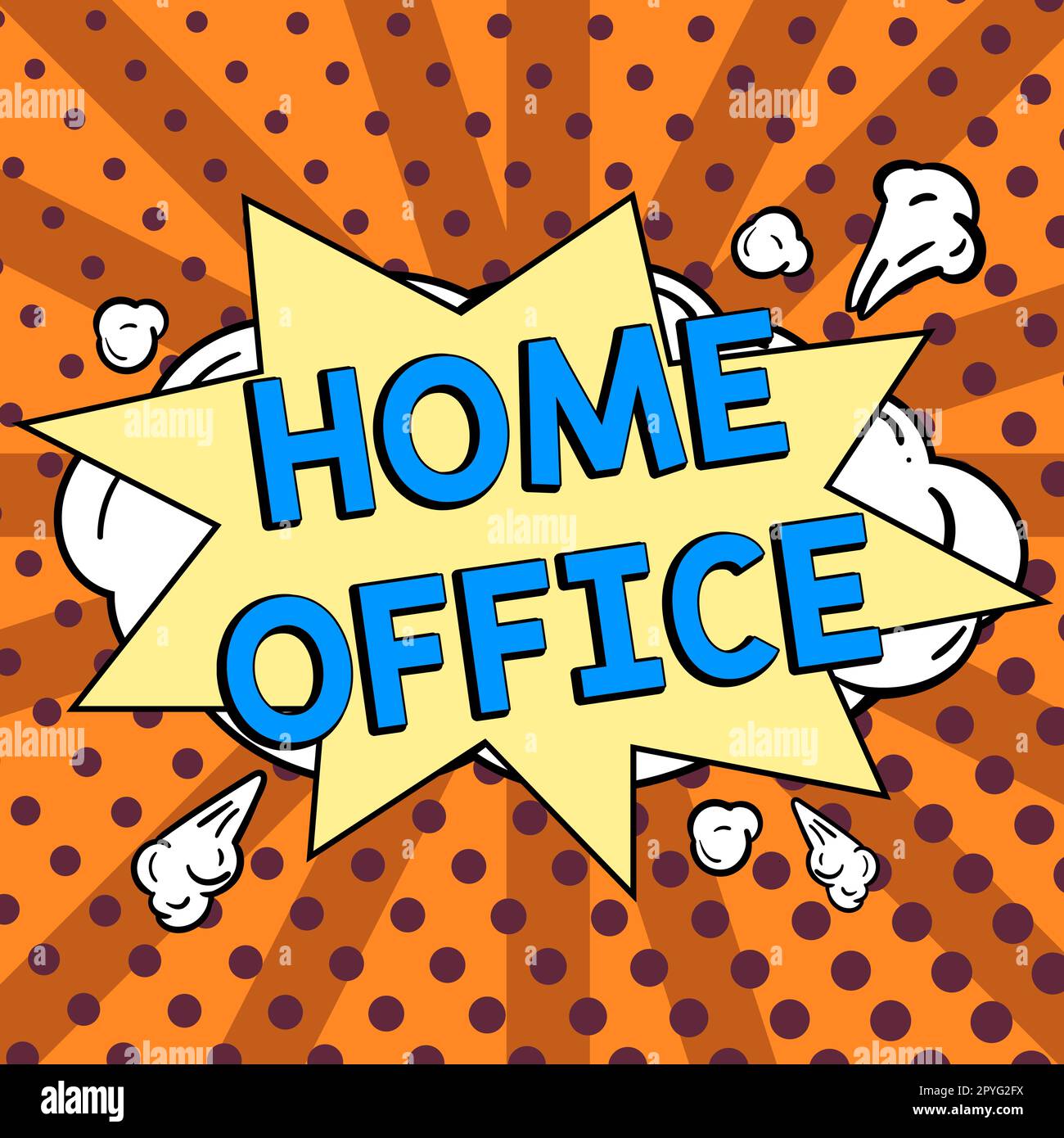 Sign displaying Home Office. Business showcase space designated in a