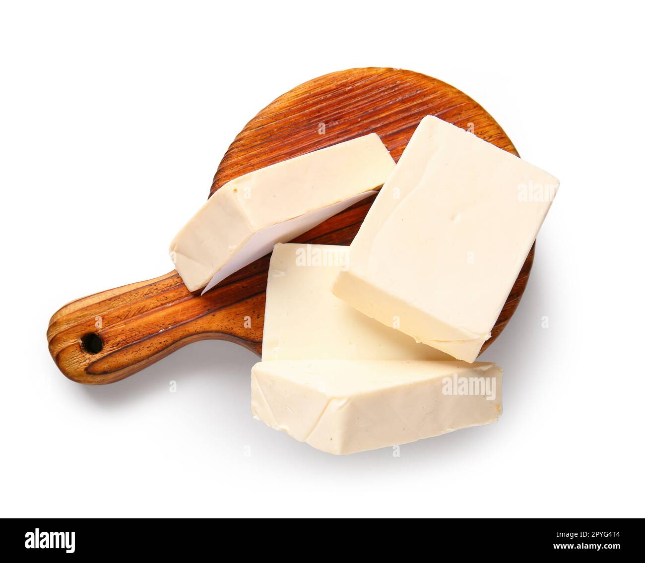 Processed White Background Board with processed cheese on white background Stock Photo - Alamy