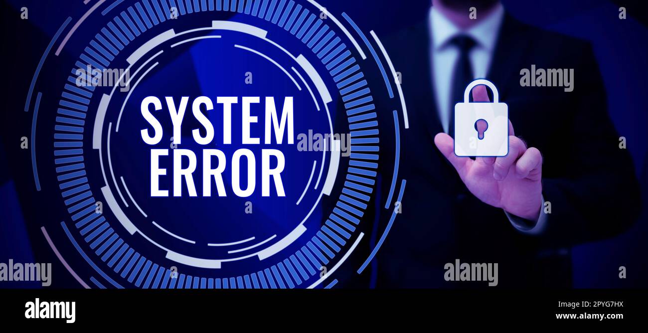 Text showing inspiration System Error. Business concept Technological ...