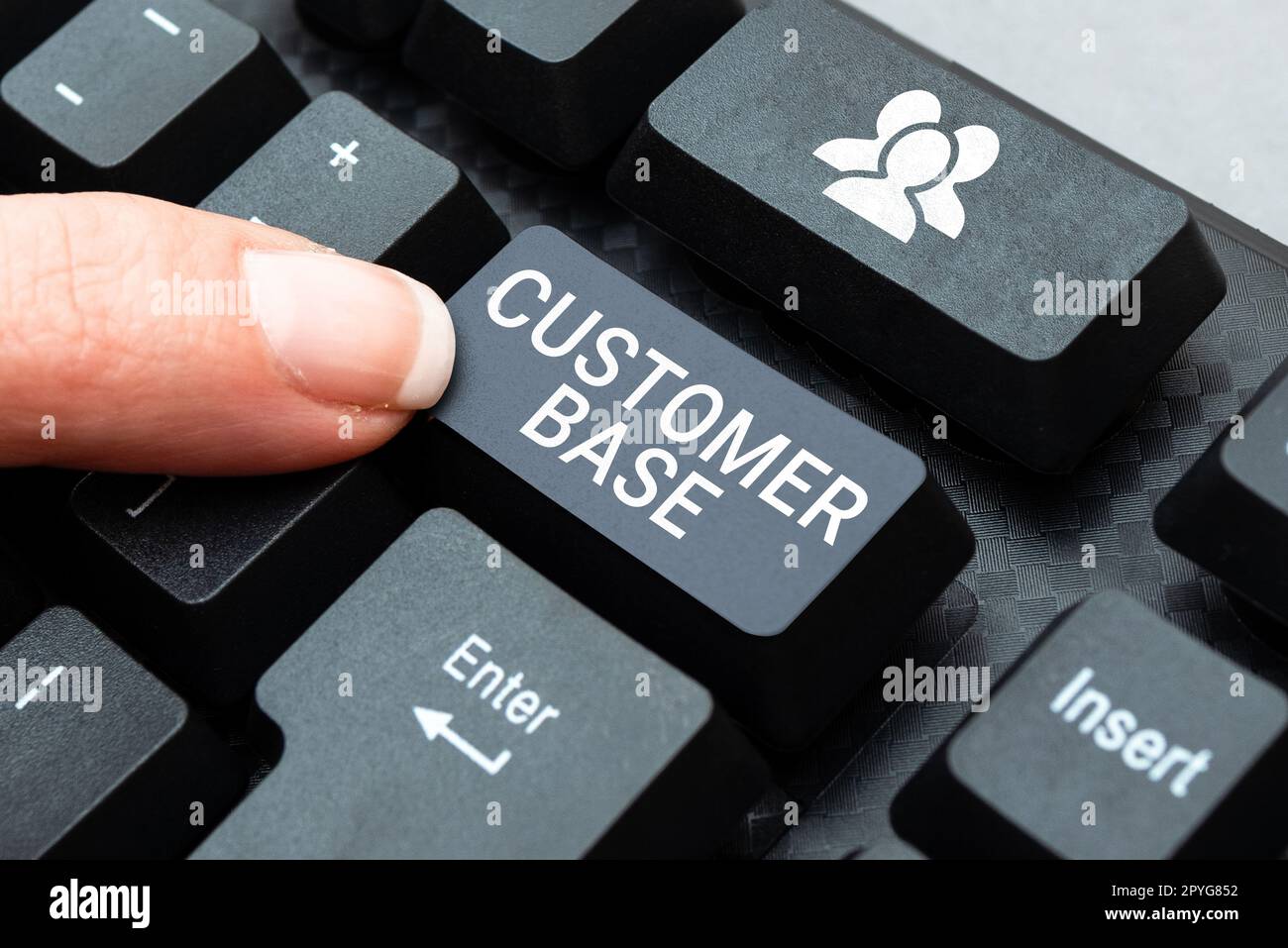 Customer Base Sign Sign displaying Customer Base. Word for encourage customers to buy your ...