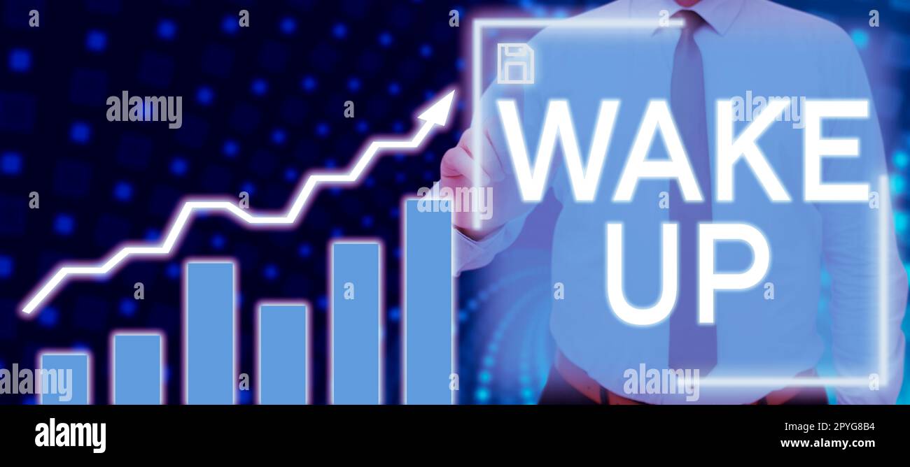 Text showing inspiration Wake Up, Word Written on an instance of a