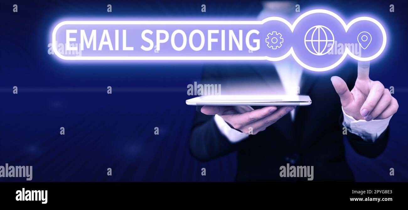 Inspiration showing sign Email Spoofing. Business concept secure the access and content of an email account or service Stock Photo