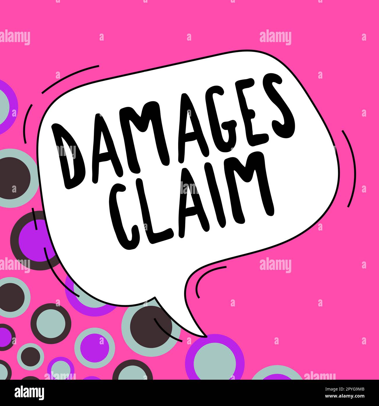 Inspiration showing sign Damages Claim. Business idea Demand Compensation Litigate Insurance File Suit Stock Photo