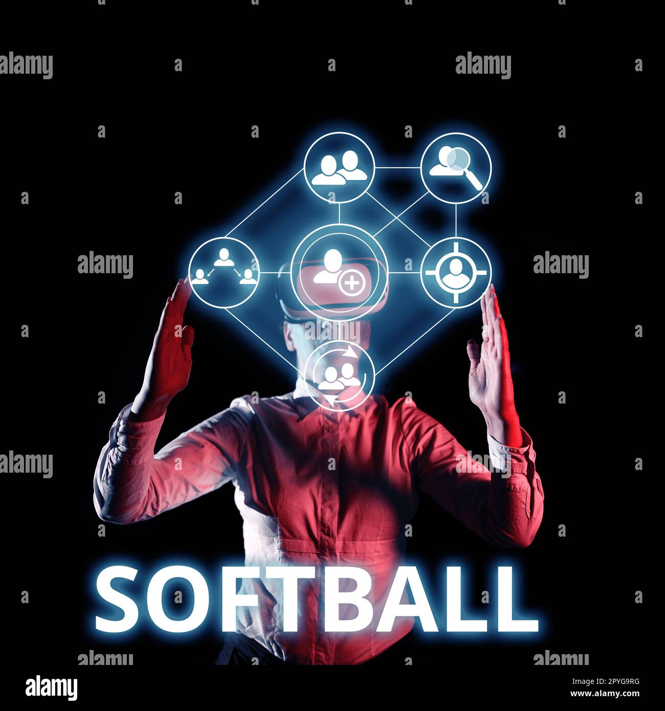 Hand writing sign Softball, Concept meaning a sport similar to baseball