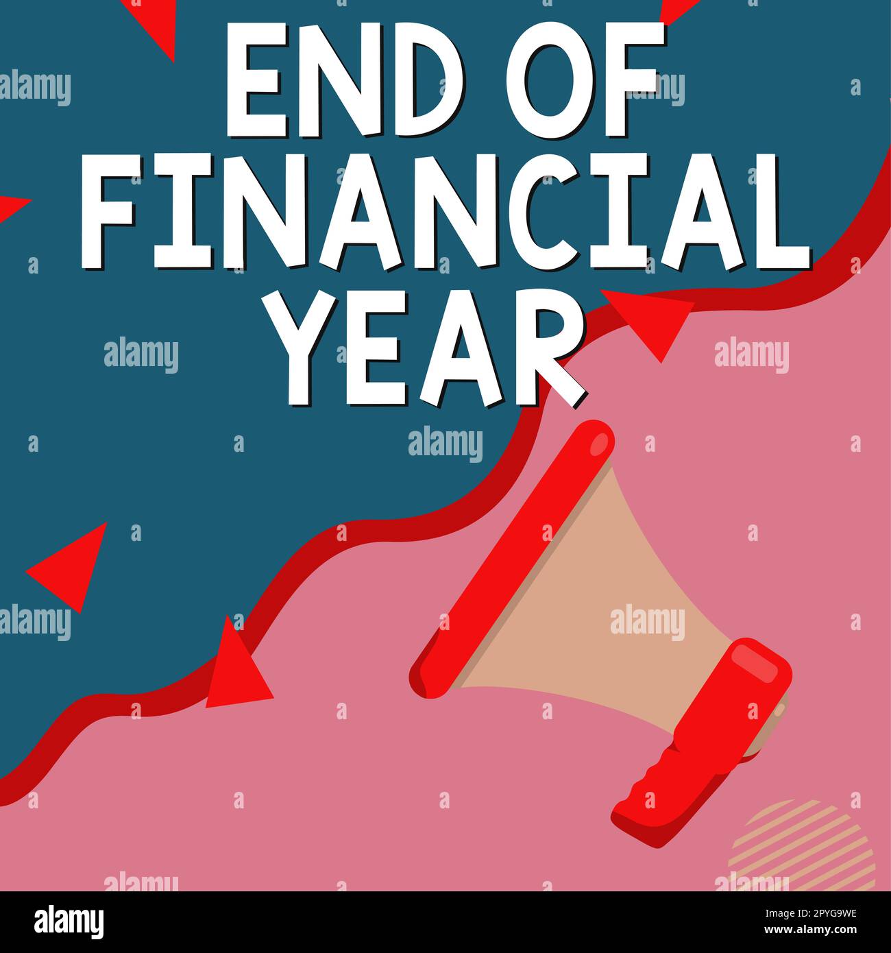 Hand writing sign End Of Financial Year. Business approach Revise and